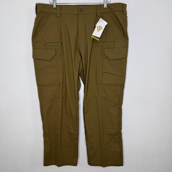 First Tactical Pants Mens 40x34 Coyote Brown V2 Tactical Cargo Teflon Ripstop - Picture 1 of 7